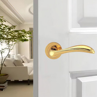 Manijas Modernas para Puertas Interiores de Apartamentos, Estilo Europeo Oriental, Manija Circular Tipo Rosa, Acero Inoxidable de Alta Calidad, Garantía de 5 Años