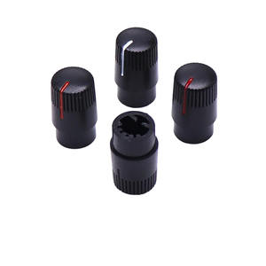 Op maat gemaakte CNC-gedraaide D-vormige potentiometerknop zwart wit - ABS gitaarknop 180 graden - Product Image 4