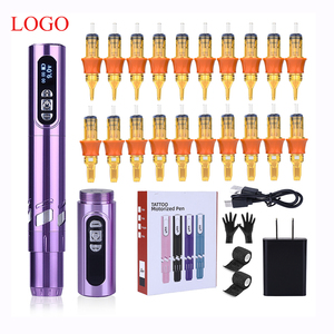 Kit de stylo rotatif sans fil PMU à course réglable avec batterie régulatrice pour artistes tatoueurs - Product Image 1