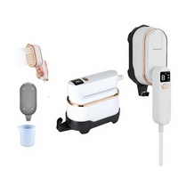 Setrika Uap Digital Pintar dengan Layar, Terpasang di Dinding, Pemanas Cepat, Portabel, Ringkas, 1200W, Bertenaga AC