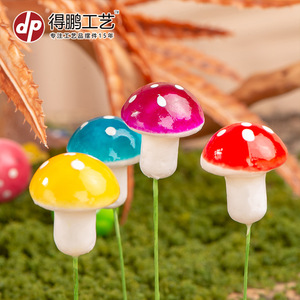 Mini Hongos de Espuma Decorativos, Coloridos y Brillantes, para Interiores y Exteriores, Adornos de Jardín, Accesorios para Bonsái D1369 - Product Image 2