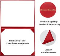Porte-diplôme personnalisé en cuir avec estampage à chaud doré, format A4, pour diplôme de fin d'études