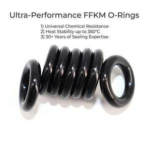 Juntas Tóricas de Perfluoroelastómero FFKM de Ultra Alta Pureza, Rango de Temperatura -18-350 °C, Certificación ISO 9001:<span class=keywords><strong>2015</strong></span>/RoHS - Product Image 1