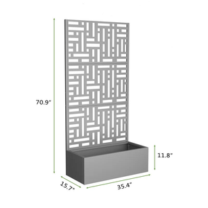 Fioriera da Terra Quadrata Grande <span class=keywords><strong>in</strong></span> Lega di Alluminio Stile Rustico <span class=keywords><strong>per</strong></span> Verdure/Fiori/Erbe - Product Image 6
