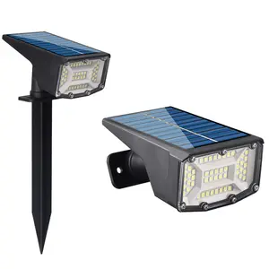 Wholesale Outdoor New Solar Landscape Lawn Lamp IP65 Waterproof Garden Lawn Pathway Landscape Solar Panel LED Spotlight
