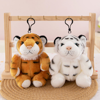 Porte-clés en peluche petit tigre du zodiaque, pendentif de sac à dos, figurine de poupée