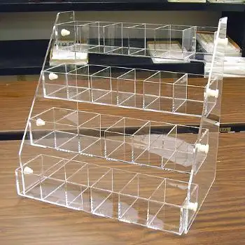 Benutzer definierte klare Acryl Vitrine pmma Transparent Display Rack