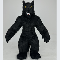 Funtoys Mascotte Loup Géant Gonflable Costume Wolfhound Fursuit Anime Halloween Cosplay Mascotte Carnaval Animal 2.2m pour Adulte