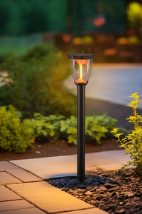Everstar fiamma montagna IP65 resistente alle intemperie lampada <span class=keywords><strong>solare</strong></span> da giardino recinzione lampada da parete per esterno cortile illuminazione romantica - Product Image 2
