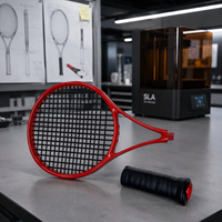 Prototype de raquette de tennis imprimée en 3D sur mesure, finition brillante, équipement sportif fonctionnel, production OEM en petite série Gaojie