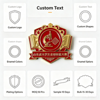 Badge en métal émaillé OEM moulé sous pression, plaqué or, gaufré, personnalisé, pour concours universitaires, récompenses et cadeaux promotionnels