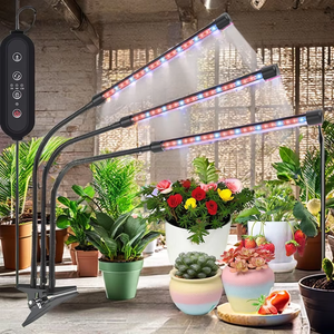 Lámpara LED de Cultivo <span class=keywords><strong>para</strong></span> Plantas de Interior con 3 Cabezas, Control Remoto, Cuello de Cisne de <span class=keywords><strong>15</strong></span> Pulgadas, Regulable, Temporizador, Lámpara con Clip <span class=keywords><strong>para</strong></span> <span class=keywords><strong>Suculentas</strong></span>, Venta al por Mayor - Product Image 1