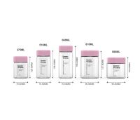 Bocaux transparents carrés de 300 ml, 500 ml, 600 ml, 800 ml avec couvercles pour le miel, les biscuits, les bonbons, emballages en plastique, contenants de stockage alimentaire