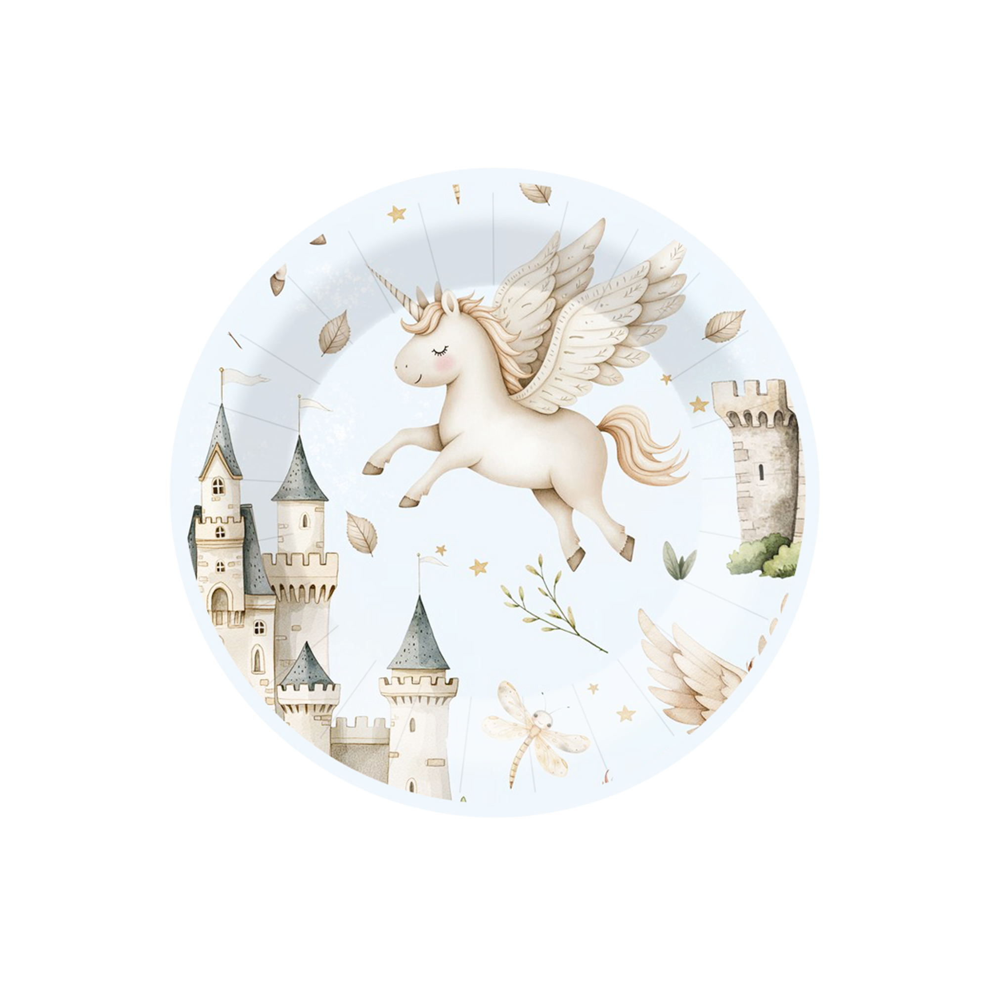 Plato de papel de 7 pulgadas * 8 piezas