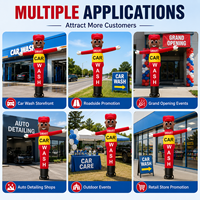 Mannequin publicitaire gonflable portable pour lavage auto, idéal pour les centres de detailing automobile et les campagnes publicitaires extérieures