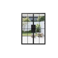 Porte coulissante patio Sunnysky personnalisée en aluminium et verre pivotant, double vitrage trempé, économie d'énergie, pour intérieur de maison
