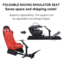 GY036 Support de simulateur de course Chaise de jeu vidéo Cadre de siège de course Cockpit professionnel pour Logitech G27 Thrustmaster T300 T150 RS