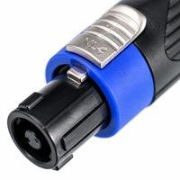 Câble audio Speakon vers Speakon NL4 4 broches, fil de haut-parleur robuste isolé en PVC OFC pour système de sonorisation de scène, vente en gros OEM