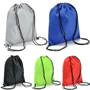 Wholesale Eco-friendly Polyester Non Woven <b>Black</b> Shoe Bag with Customized Logo and Design Drawstring for Men - Product Image 2