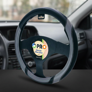 Funda para Volante de PVC con Línea Gris, Estilo Ejecutivo de Lujo, Universal, Accesorios Interiores para Auto, Nueva Llegada - Product Image 3