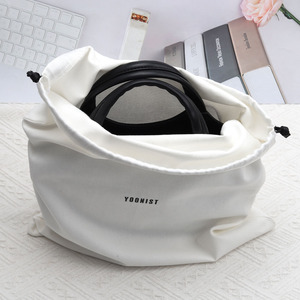 OEM/ODM Luxury Cotton Twill Drawstring Bag Canvas Cotton Logo Print Embroider Muslin Pouch <b>Gift</b> Clothes Shoes Packing Dust Bag - Product Image 1