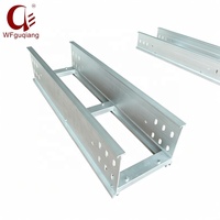 Échelle à câbles industrielle en alliage d'aluminium à double bord plié, échelle à câbles réglable à marches ventilées de type ouvert pour centre de données