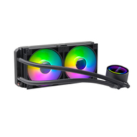 Refroidisseur liquide pour processeur AIO Manmu 120 mm avec ventilateur ARGB à roulement fluide, 4 broches PWM 12 V, faible bruit 21 dBA pour boîtier d'ordinateur de jeu