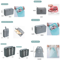 Ensemble de 7 cubes de compression personnalisés pour organiser les voyages, sacs de rangement pour valises, vêtements, sous-vêtements, cosmétiques, sac de voyage