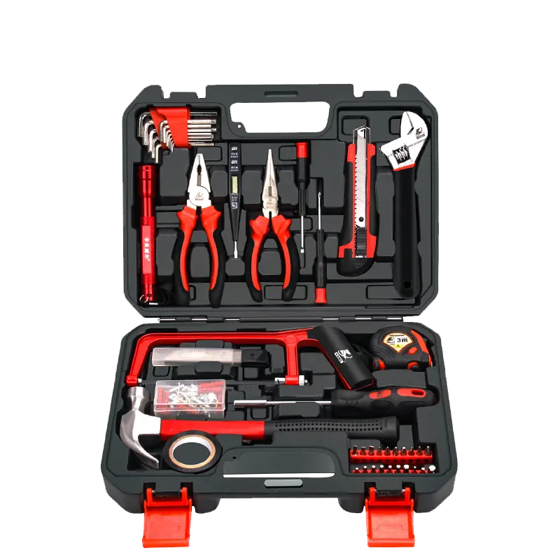 KAFUWELL-Juego de herramientas de mano, Kit de destornillador, alicates, enchufes, otras herramientas eléctricas, 48 Uds.