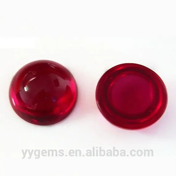 Cabochon Sintetico sangue rubino pietra preziosa in birmania alla rinfusa cabochons commercio all'ingrosso