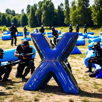 Tir à l'arc gonflable et bunkers de Paintball CS jeu de tir à la cible avec des balles de Paintball focalisées