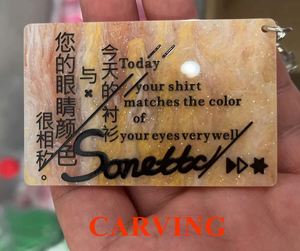 Custom Logo Hot Stamping Plastic Key Chain Retro Hotel Room Motel Keychains - Product Image 6