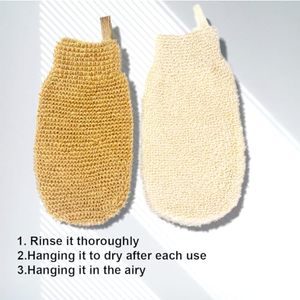 Eco Friendly Natural Reusable Exfoliating Jute Ramie Fiber Bath <b>Glove</b> <b>Shower</b> Sisal Mitt Soap Foaming Bag Body Exfoliating <b>Gloves</b> - Product Image 4