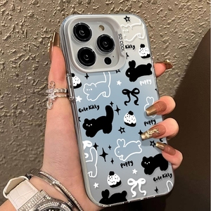 Venta al por mayor patrón personalizado tendencia teléfono accesorios para iPhone 14/15 Promax 13/11/12 plata IMD funda para teléfono móvil - Product Image 3