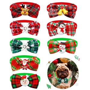 <span class=keywords><strong>Collier</strong></span> réglable en polyester pour <span class=keywords><strong>chien</strong></span>, motif 3D Père Noël, renne, clochette, neige, ornements de Noël, style western mignon, mode hiver-été - Product Image 3