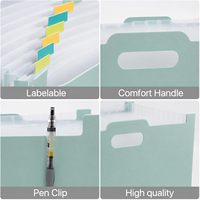 Organisateur de fichiers accordéon à 13 compartiments, grande capacité, dossier extensible en plastique pour documents, idéal pour le bureau