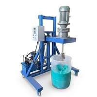 Dispositif de dispersion électrique à fréquence variable en acier inoxydable pour liquides chimiques cosmétiques, 3KW, levage hydraulique, haute vitesse, capacité 1000L