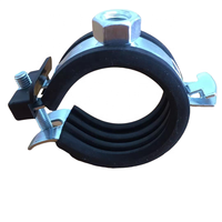Collier de serrage rembourré de haute qualité avec revêtement en caoutchouc, support de suspension réglable en acier pour tuyaux et flexibles, tailles personnalisables en pouces