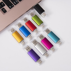 Chiavetta USB 3.0 Personalizzata in Metallo 2-in-1 <span class=keywords><strong>OTG</strong></span> per <span class=keywords><strong>iPhone</strong></span>/Micro/USB-C, Doppia Capacità 16GB/32GB/64GB, Logo Personalizzabile, Confezione Retail, Garanzia di 2 Anni - Product Image 1