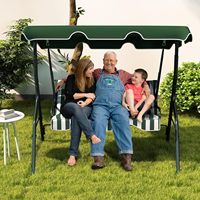 Balançoire de véranda pour enfants à 3 places, personnalisable, détachable, réglable, en métal, imperméable, pour extérieur, patio, jardin