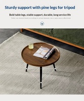 Table basse en bois massif acajou au design simple et durable, style postmoderne, pour salon