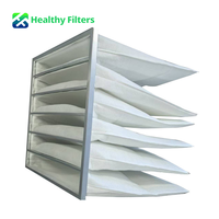 Filter Udara Kantong HVAC Berkualitas Tinggi Grosir dari Cina untuk Sistem Ventilasi Ruang Bersih Penghilang Debu