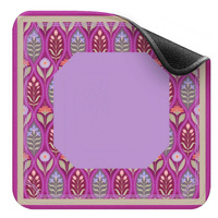 Tapis de jeu de mahjong américain de 31,5 pouces, tapis de jeu de mahjong vintage à fleurs violettes en caoutchouc antidérapant et insonorisant pour jeux de table