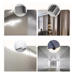 Panneaux muraux décoratifs en métal Placage de bois de charbon de bois Panneaux décoratifs intérieurs et murs de fond - Product Image 5