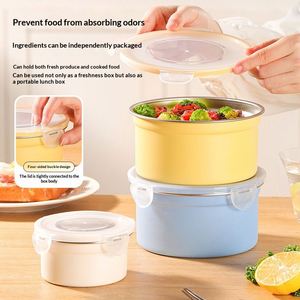 Office <b>Lunch</b> Box Microwave Refrigerator Safe 304 Stainless Steel Food Grade Moisture-Proof Sealed Preservation Box for Outdoor - Product Image 4