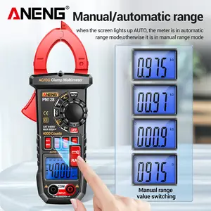 ANENG PN128 pinza amperimétrica 600A alta precisión AC/DC voltaje de corriente NCV 4000 cuenta verdadero RMS multímetro Digital prueba medida herramientas