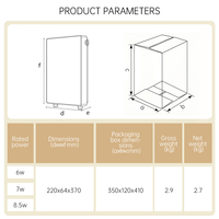 Chauffe-eau électrique instantané en plastique avec indicateur de code d'erreur intégré et affichage LED pour la maison et les camping-cars (sans réservoir)