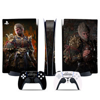 Autocollant de protection intégral en vinyle Black Myth Wukong pour console PS5 (édition disque et numérique) et manette, anti-rayures