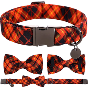 NiBao Schattige Hondentuig met Afneembare Vlinderdas, Schattige Geruite Hondentuig voor Hondencadeaus - Product Image 2