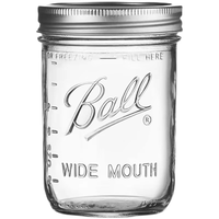 Pot en verre classique pour cuisine, large ouverture, 1 gallon, couvercle à clip, sans BPA, écologique, pot de conservation Mason pour grains de café, céréales, miel